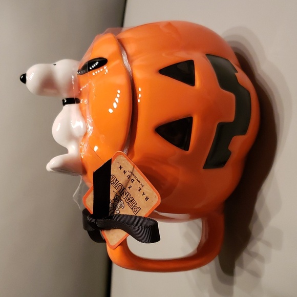 Rae Dunn “The Great Pumpkin" with Snoopy on Pumpkin lid Mug NWT - Picture 2 of 7